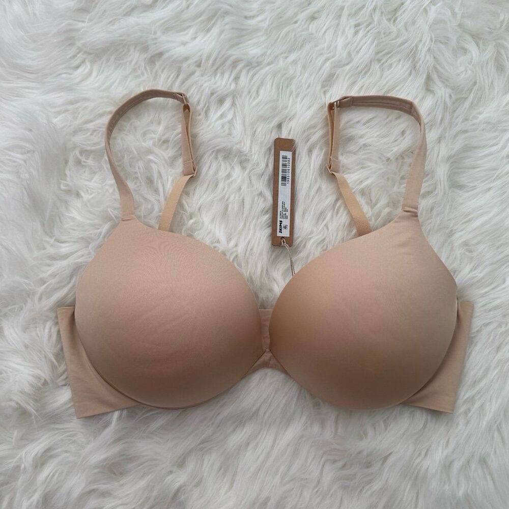 Skims Ultimate Pushup Plunge Bra Sand Size 34D